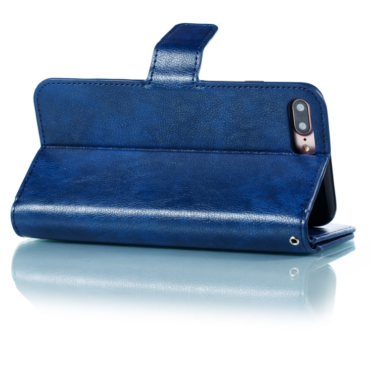 Litchi Texture Horizontal Flip Leather Case for iPhone 7 Plus, with Nine Card Slots & Wallet & Photo Frame