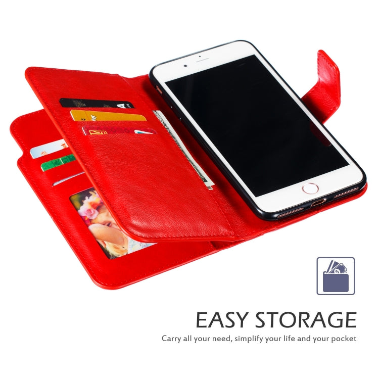 Litchi Texture Horizontal Flip Leather Case for iPhone 7 Plus, with Nine Card Slots & Wallet & Photo Frame