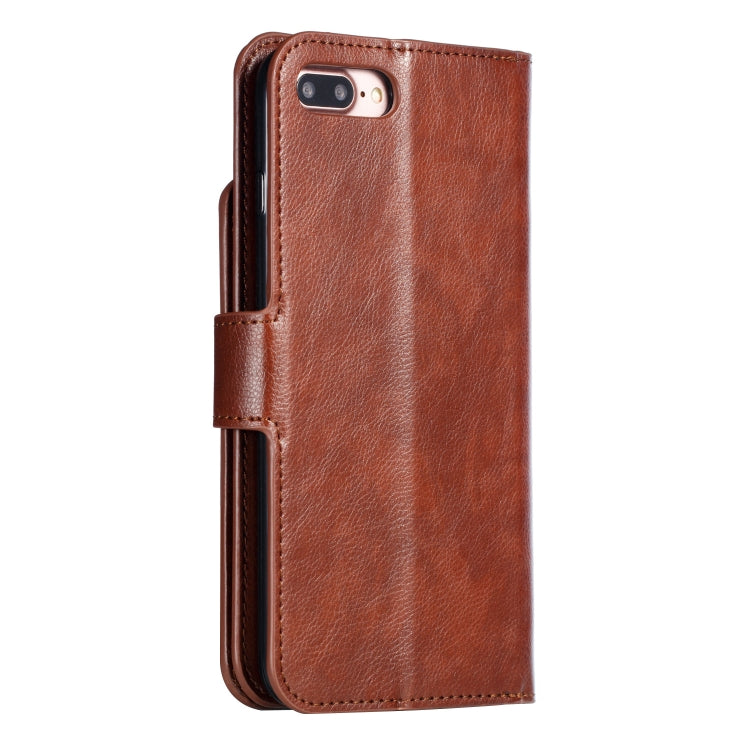 Litchi Texture Horizontal Flip Leather Case for iPhone 7 Plus, with Nine Card Slots & Wallet & Photo Frame