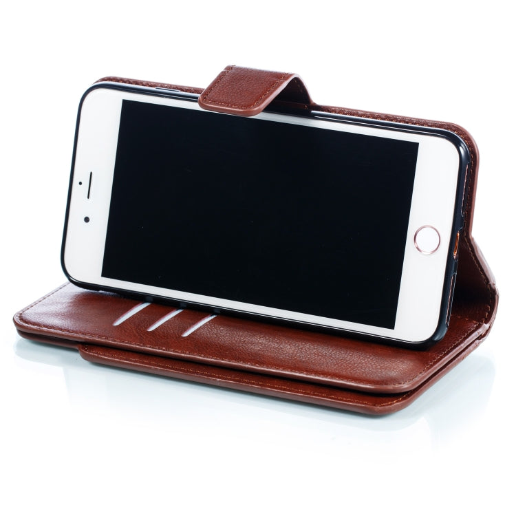 Litchi Texture Horizontal Flip Leather Case for iPhone 7 Plus, with Nine Card Slots & Wallet & Photo Frame