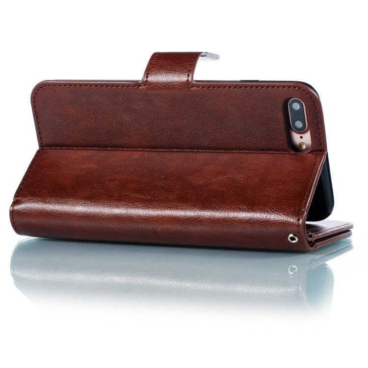 Litchi Texture Horizontal Flip Leather Case for iPhone 7 Plus, with Nine Card Slots & Wallet & Photo Frame
