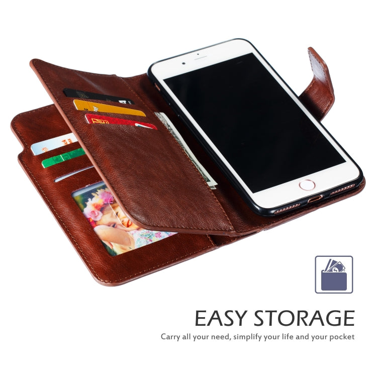 Litchi Texture Horizontal Flip Leather Case for iPhone 7 Plus, with Nine Card Slots & Wallet & Photo Frame