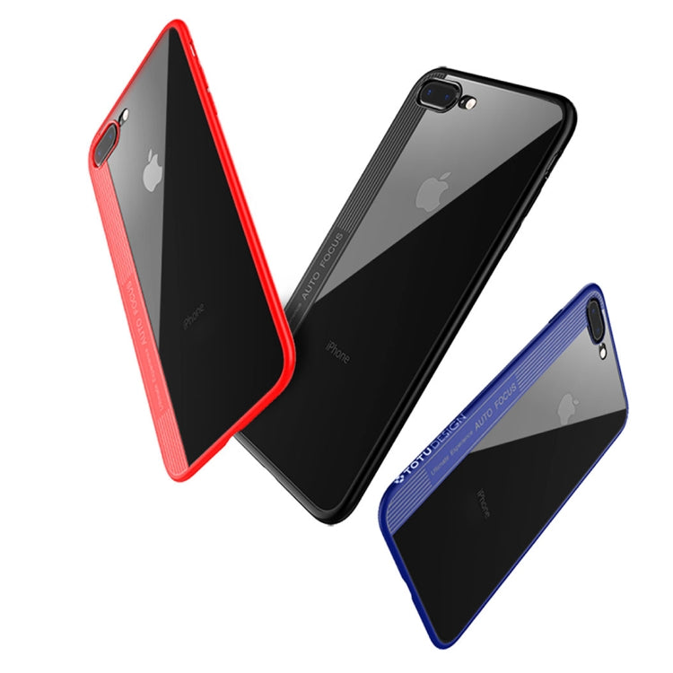 TOTUDESIGN for iPhone 8 Plus & 7 Plus TPU + PC Dropproof Protective Back Cover Case (Blue)