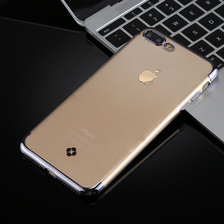 TOTUDESIGN for iPhone 8 Plus & 7 Plus Plating + TPU Transparent Soft Protective Back Cover Case
