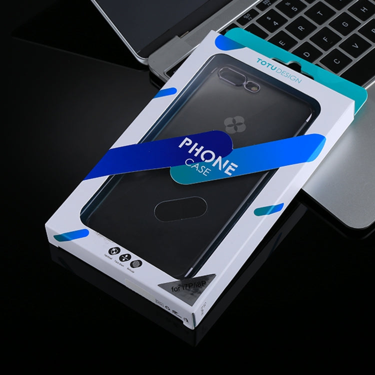 TOTUDESIGN for iPhone 8 Plus & 7 Plus Plating + TPU Transparent Soft Protective Back Cover Case