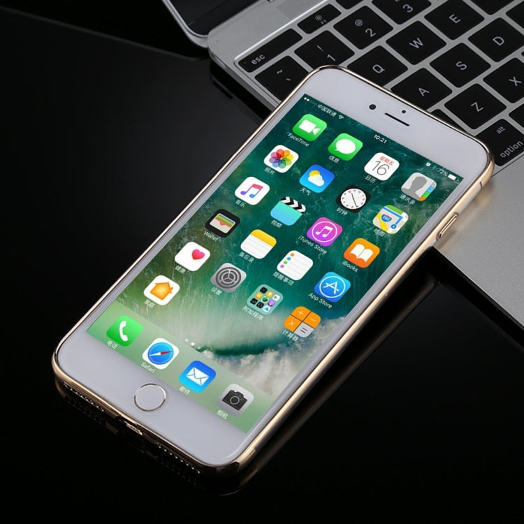 TOTUDESIGN for iPhone 8 Plus & 7 Plus Plating + TPU Transparent Soft Protective Back Cover Case