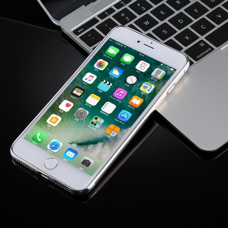 TOTUDESIGN for iPhone 8 Plus & 7 Plus Plating + TPU Transparent Soft Protective Back Cover Case