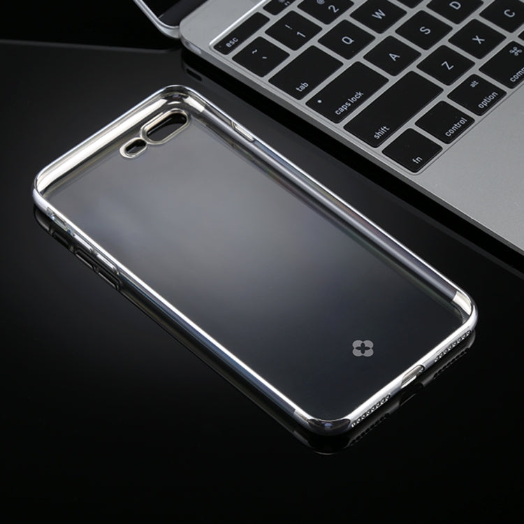 TOTUDESIGN for iPhone 8 Plus & 7 Plus Plating + TPU Transparent Soft Protective Back Cover Case