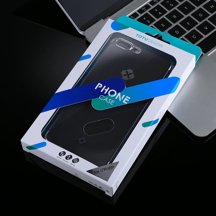 TOTUDESIGN for iPhone 8 Plus & 7 Plus Plating + TPU Transparent Soft Protective Back Cover Case