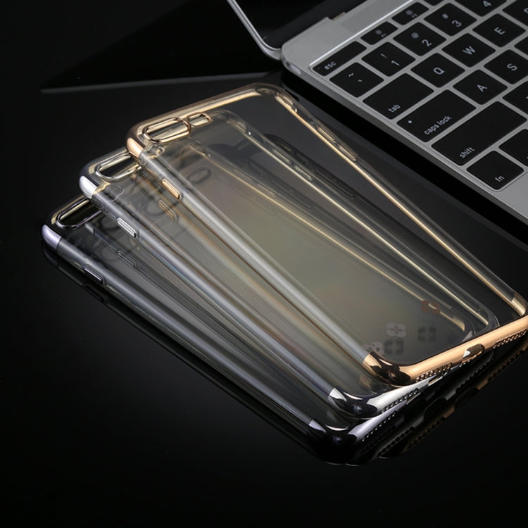 TOTUDESIGN for iPhone 8 Plus & 7 Plus Plating + TPU Transparent Soft Protective Back Cover Case