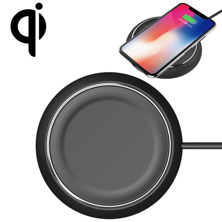 ROCK W5 DC 5V 2A 5W Max Output Qi Standard Wireless Charger, For iPhone X & 8 & 8 Plus, Galaxy S8 & S8+, LG G3 & G2 & G10, Nokia Lumia 820 & Lumia 830 / Lumia 920 & Lumia 930, Google Nexus 6 & 5 & 4 and Other QI Standard Smartphones