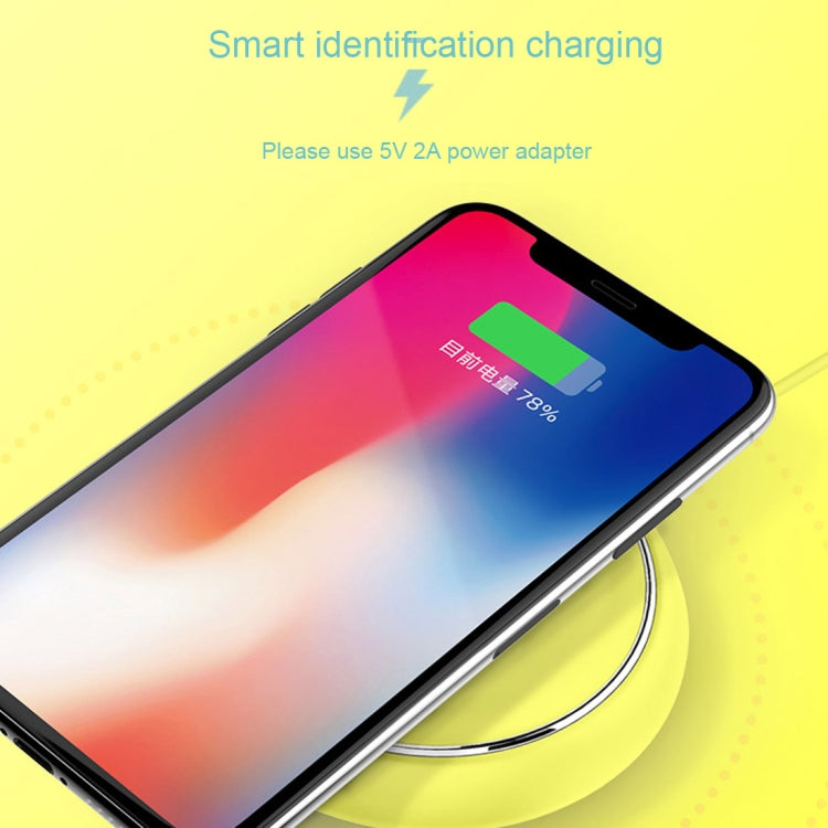 ROCK W5 DC 5V 2A 5W Max Output Qi Standard Wireless Charger, For iPhone X & 8 & 8 Plus, Galaxy S8 & S8+, LG G3 & G2 & G10, Nokia Lumia 820 & Lumia 830 / Lumia 920 & Lumia 930, Google Nexus 6 & 5 & 4 and Other QI Standard Smartphones