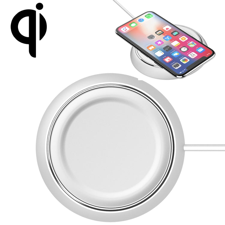 ROCK W5 DC 5V 2A 5W Max Output Qi Standard Wireless Charger, For iPhone X & 8 & 8 Plus, Galaxy S8 & S8+, LG G3 & G2 & G10, Nokia Lumia 820 & Lumia 830 / Lumia 920 & Lumia 930, Google Nexus 6 & 5 & 4 and Other QI Standard Smartphones