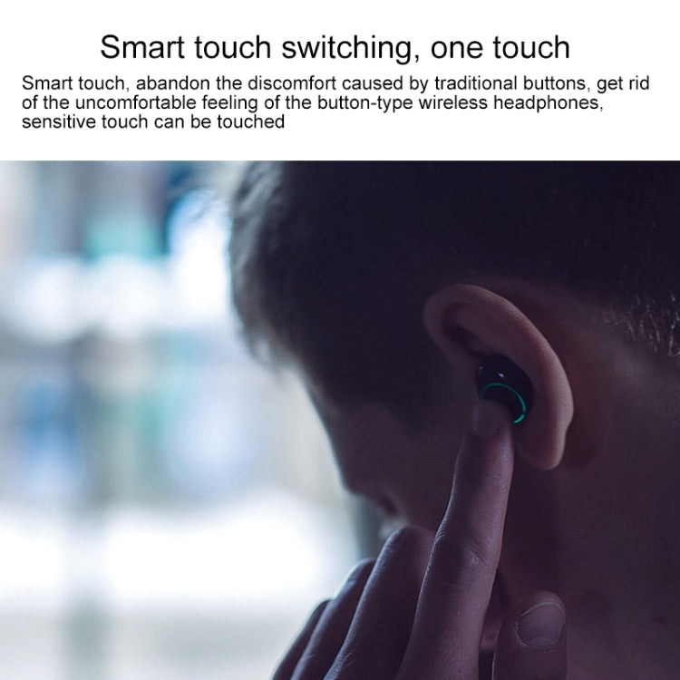 J1 Waterproof Creative Pumping 5.0 Bluetooth Mini TWS Wireless Bluetooth Earphone(Grey)