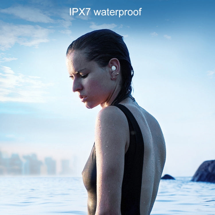 J1 Waterproof Creative Pumping 5.0 Bluetooth Mini TWS Wireless Bluetooth Earphone(Grey)