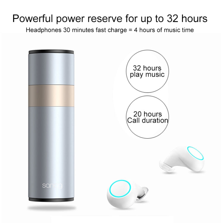 J1 Waterproof Creative Pumping 5.0 Bluetooth Mini TWS Wireless Bluetooth Earphone(Grey)
