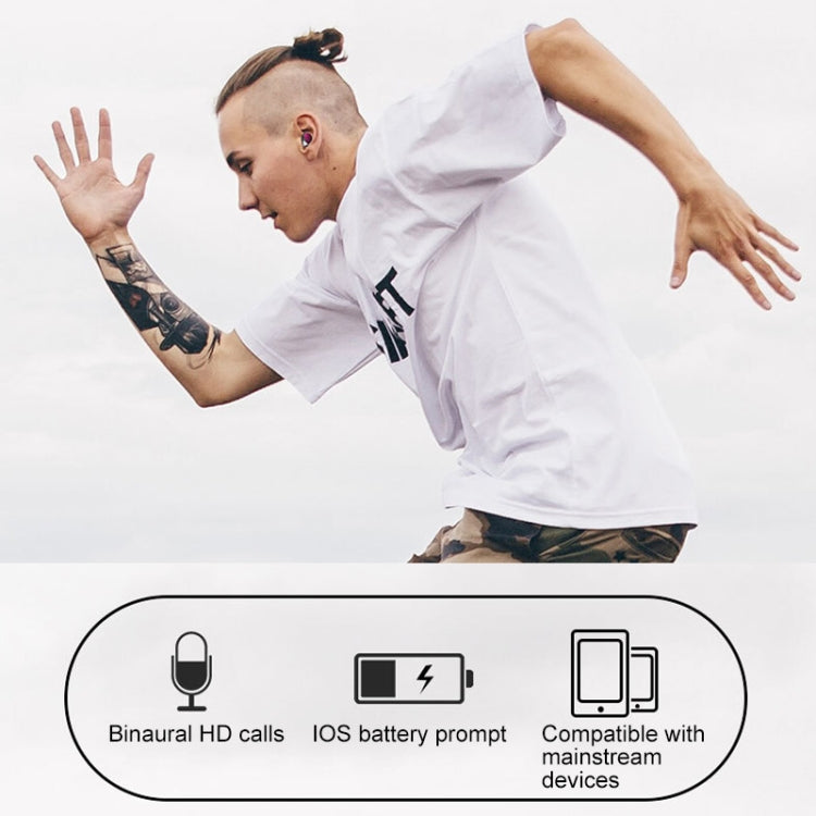 TWS-t10 Wireless Sports 5.0 Bluetooth Earphone with Power Bank