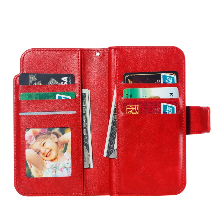 Litchi Texture Horizontal Flip Leather Case for iPhone 7 / 8, with Nine Card Slots & Wallet & Photo Frame