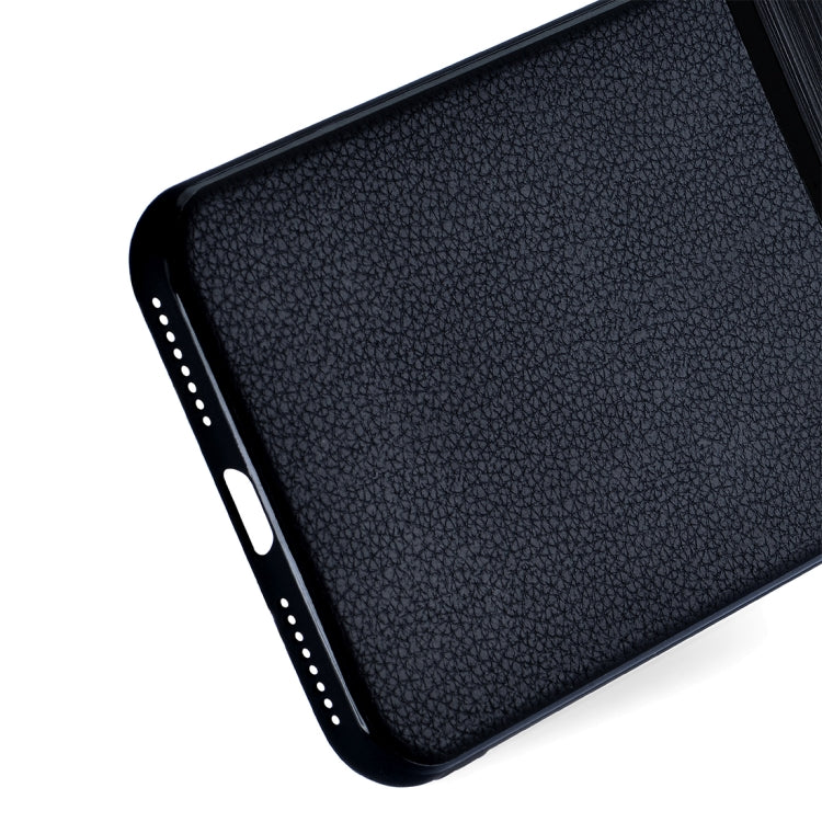 For iPhone 8 Plus & 7 Plus Brushed Leather Texture TPU + PC Shockproof Anti-slip Protective Back Cover Case