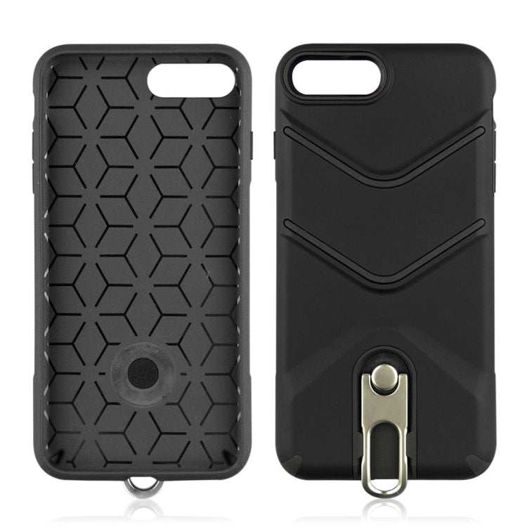 For iPhone 8 Plus & 7 Plus TPU + PC Shockproof Protective Back Case with Rotatable Holder