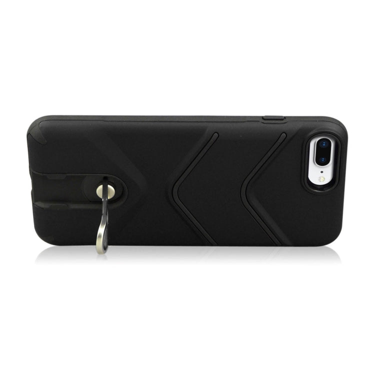 For iPhone 8 Plus & 7 Plus TPU + PC Shockproof Protective Back Case with Rotatable Holder