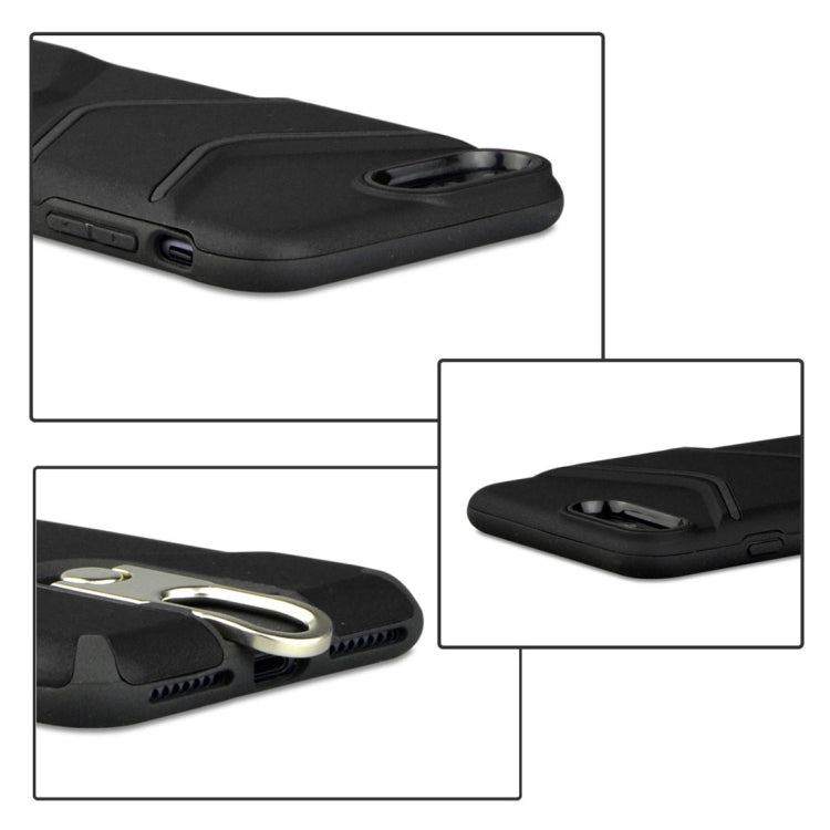 For iPhone 8 Plus & 7 Plus TPU + PC Shockproof Protective Back Case with Rotatable Holder