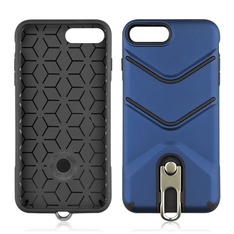For iPhone 8 Plus & 7 Plus TPU + PC Shockproof Protective Back Case with Rotatable Holder