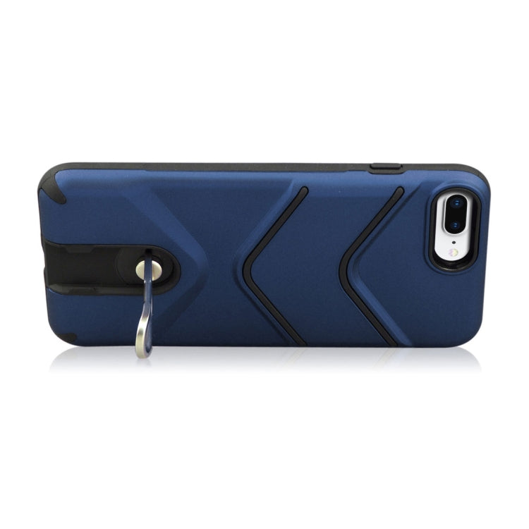 For iPhone 8 Plus & 7 Plus TPU + PC Shockproof Protective Back Case with Rotatable Holder