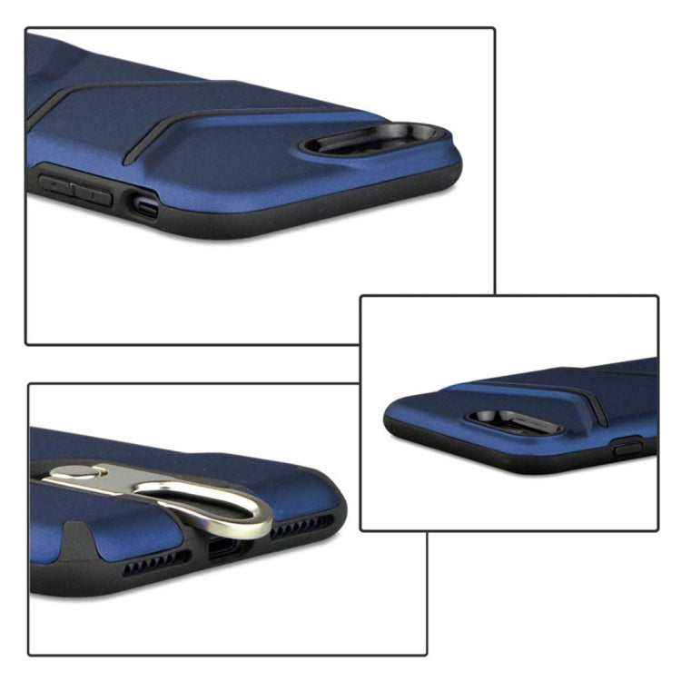For iPhone 8 Plus & 7 Plus TPU + PC Shockproof Protective Back Case with Rotatable Holder