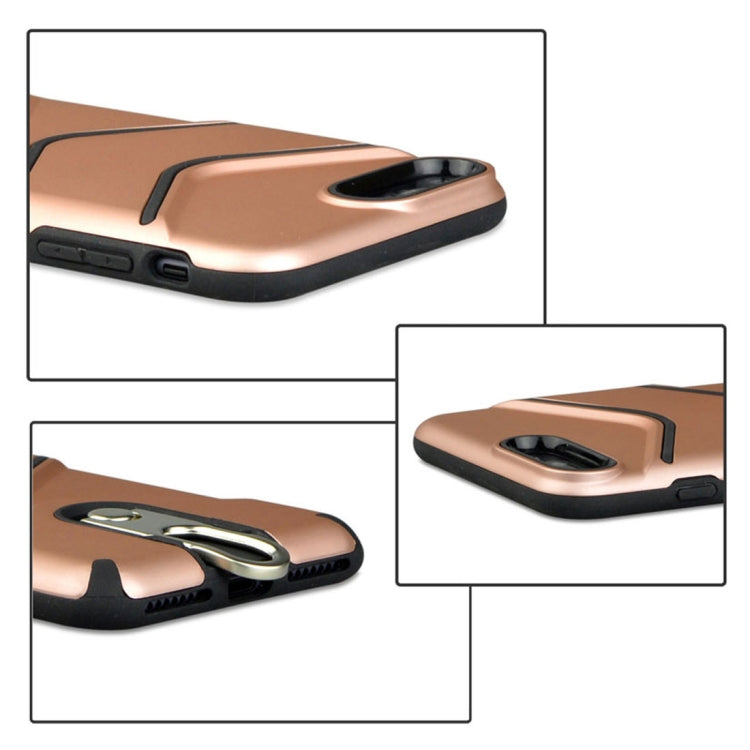 For iPhone 8 Plus & 7 Plus TPU + PC Shockproof Protective Back Case with Rotatable Holder