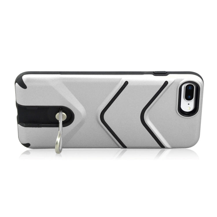 For iPhone 8 Plus & 7 Plus TPU + PC Shockproof Protective Back Case with Rotatable Holder