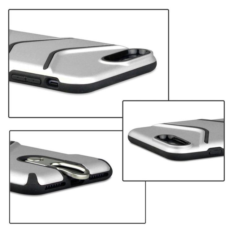 For iPhone 8 Plus & 7 Plus TPU + PC Shockproof Protective Back Case with Rotatable Holder