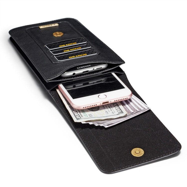 DG.MING Universal Cowskin Leather Protective Case Bag Waist Bag with Card Slots & Hook, For iPhone, Samsung, Sony, Huawei, Meizu, Lenovo, ASUS, Oneplus, Xiaomi, Cubot, Ulefone, Letv, DOOGEE, Vkworld, and other Smartphones Below 6.5 inch