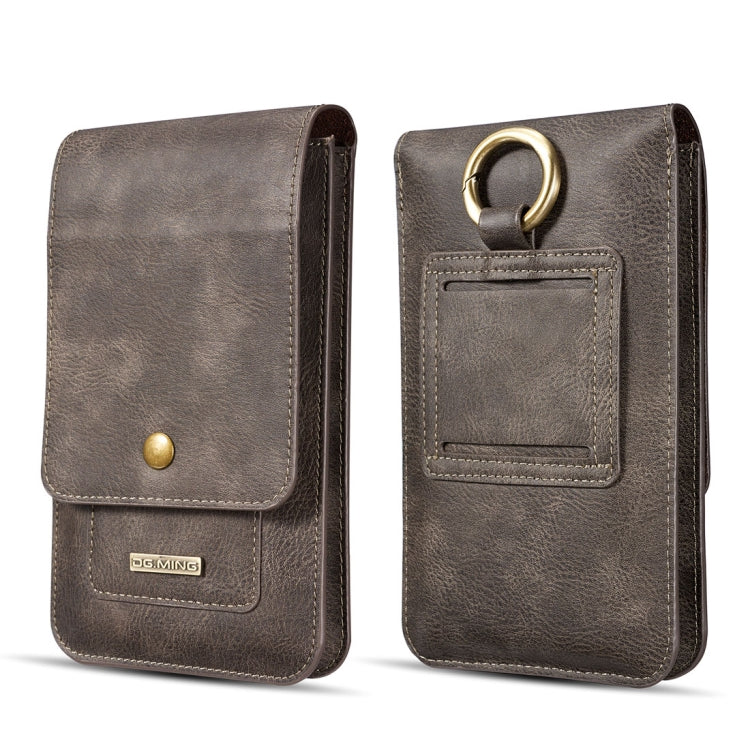 DG.MING Universal Cowskin Leather Protective Case Bag Waist Bag with Card Slots & Hook, For iPhone, Samsung, Sony, Huawei, Meizu, Lenovo, ASUS, Oneplus, Xiaomi, Cubot, Ulefone, Letv, DOOGEE, Vkworld, and other Smartphones Below 6.5 inch