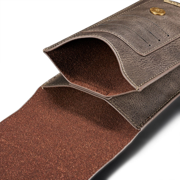 DG.MING Universal Cowskin Leather Protective Case Bag Waist Bag with Card Slots & Hook, For iPhone, Samsung, Sony, Huawei, Meizu, Lenovo, ASUS, Oneplus, Xiaomi, Cubot, Ulefone, Letv, DOOGEE, Vkworld, and other Smartphones Below 6.5 inch