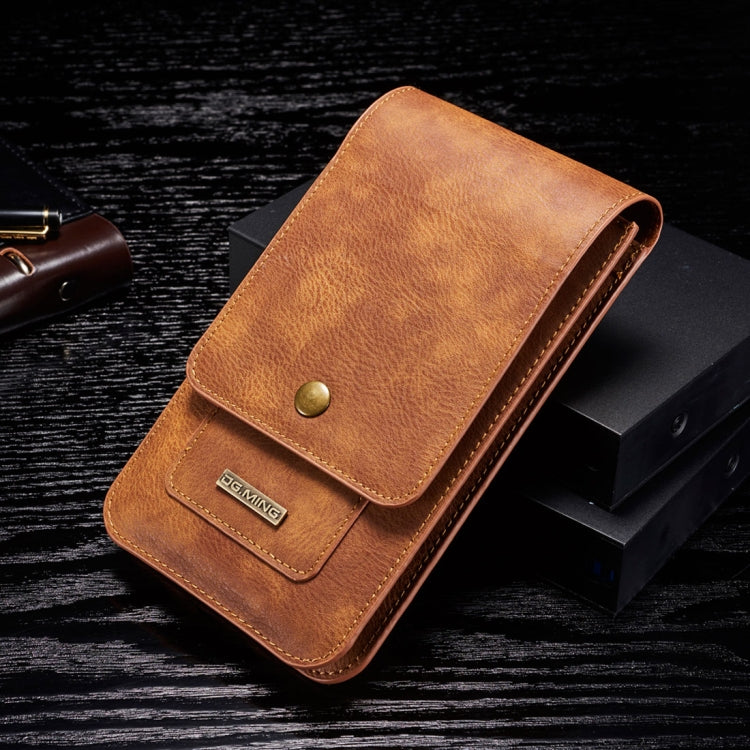 DG.MING Universal Cowskin Leather Protective Case Bag Waist Bag with Card Slots & Hook, For iPhone, Samsung, Sony, Huawei, Meizu, Lenovo, ASUS, Oneplus, Xiaomi, Cubot, Ulefone, Letv, DOOGEE, Vkworld, and other Smartphones Below 6.5 inch