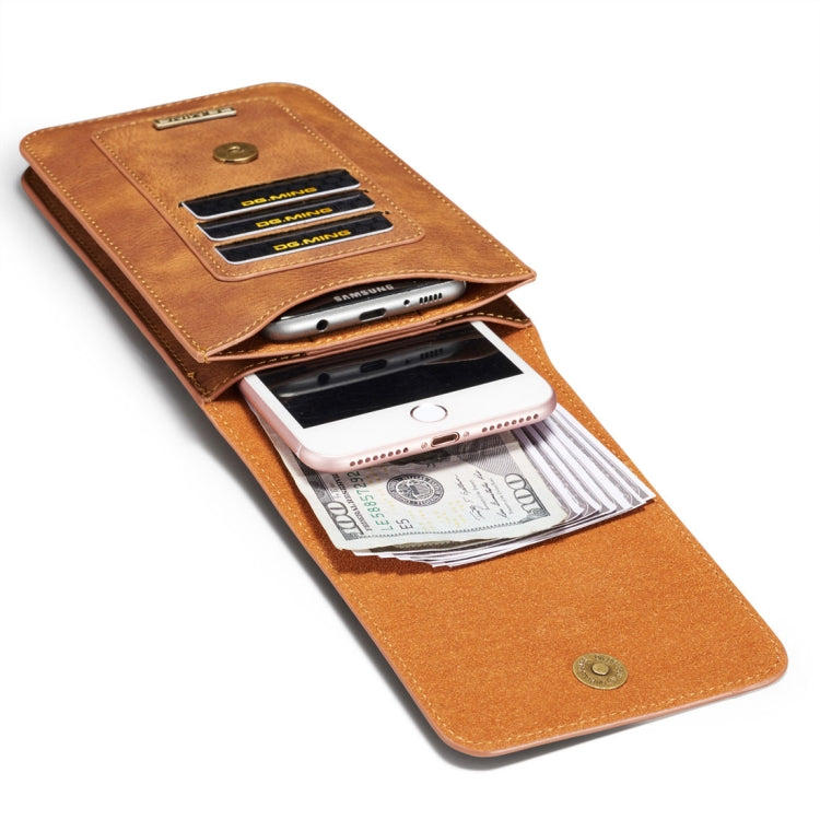 DG.MING Universal Cowskin Leather Protective Case Bag Waist Bag with Card Slots & Hook, For iPhone, Samsung, Sony, Huawei, Meizu, Lenovo, ASUS, Oneplus, Xiaomi, Cubot, Ulefone, Letv, DOOGEE, Vkworld, and other Smartphones Below 6.5 inch