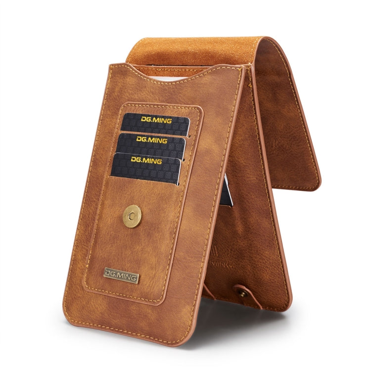 DG.MING Universal Cowskin Leather Protective Case Bag Waist Bag with Card Slots & Hook, For iPhone, Samsung, Sony, Huawei, Meizu, Lenovo, ASUS, Oneplus, Xiaomi, Cubot, Ulefone, Letv, DOOGEE, Vkworld, and other Smartphones Below 6.5 inch