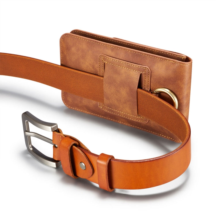 DG.MING Universal Cowskin Leather Protective Case Bag Waist Bag with Card Slots & Hook, For iPhone, Samsung, Sony, Huawei, Meizu, Lenovo, ASUS, Oneplus, Xiaomi, Cubot, Ulefone, Letv, DOOGEE, Vkworld, and other Smartphones Below 6.5 inch