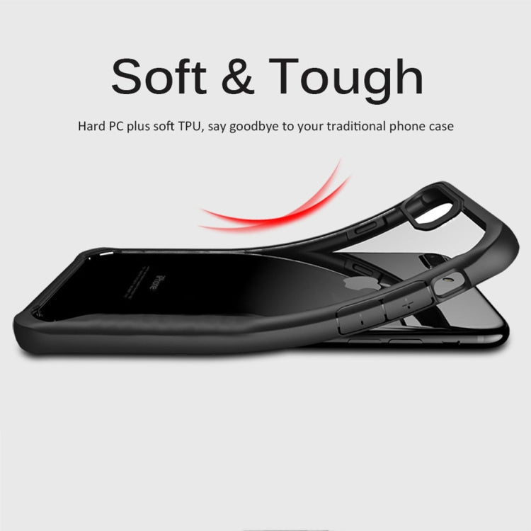 For iPhone 8 Plus & 7 Plus Transparent PC + TPU Full Coverage Shockproof Protective Back Case(Grey)