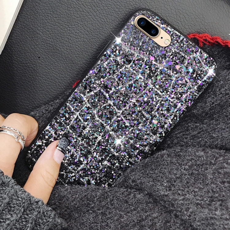 For iPhone 8 Plus & 7 Plus Glaring Sequins Style Protective Back Cover Case