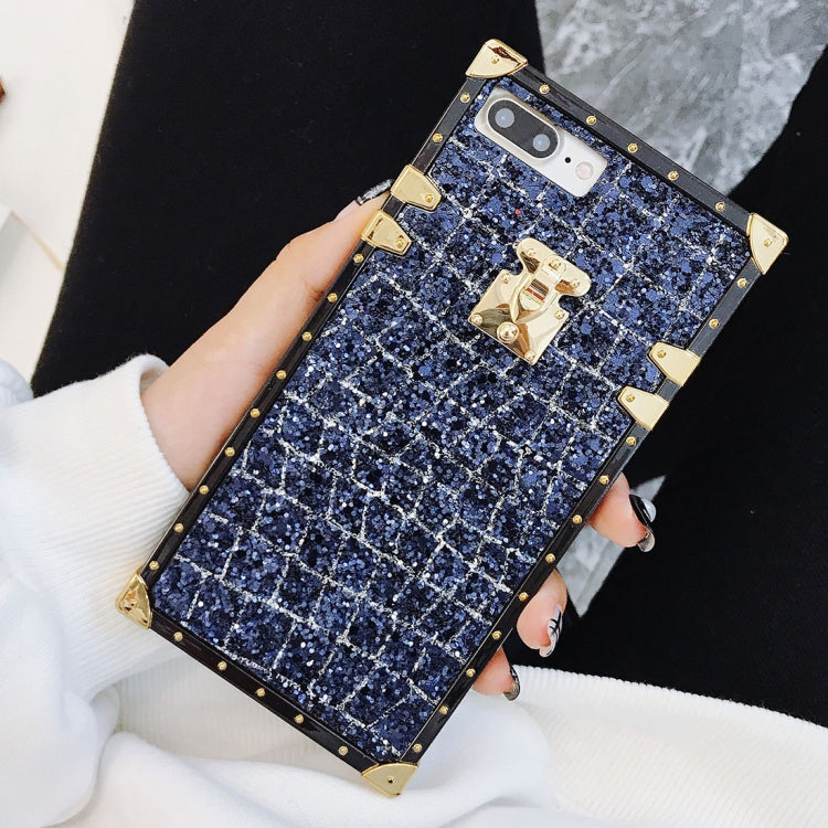 For iPhone 8 Plus & 7 Plus Sequins Lock Style Full Coverage Protective Back Case