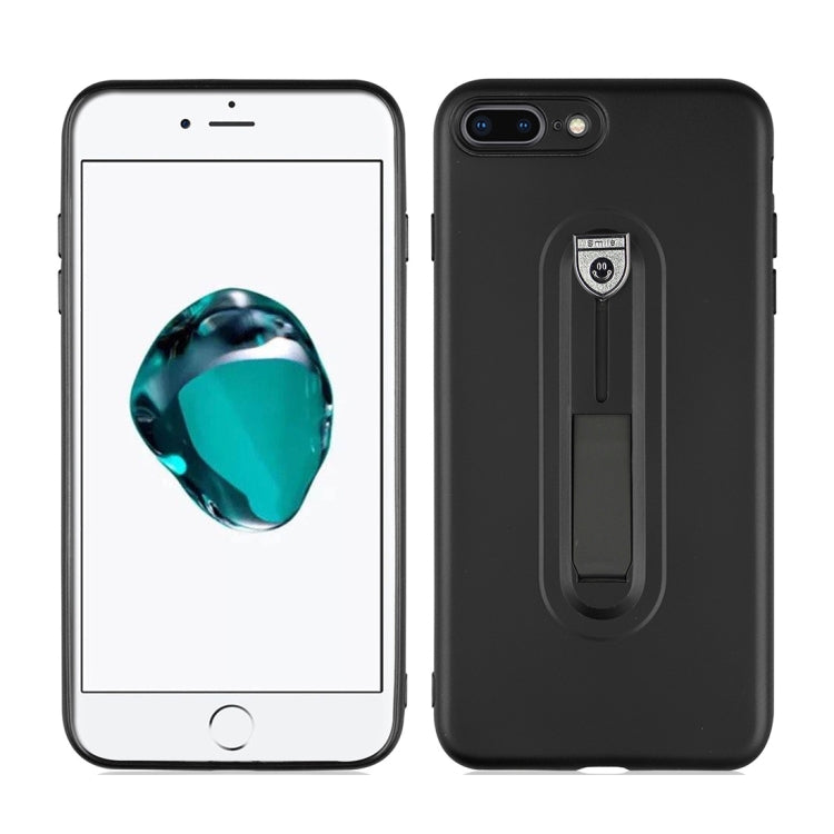 For iPhone 8 Plus & 7 Plus Ultra-thin Frosted PC + TPU Protective Back Case with Holder