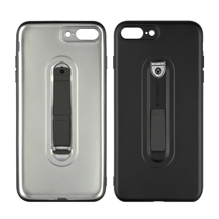 For iPhone 8 Plus & 7 Plus Ultra-thin Frosted PC + TPU Protective Back Case with Holder