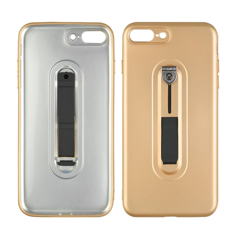 For iPhone 8 Plus & 7 Plus Ultra-thin Frosted PC + TPU Protective Back Case with Holder