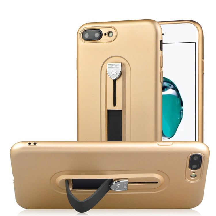 For iPhone 8 Plus & 7 Plus Ultra-thin Frosted PC + TPU Protective Back Case with Holder
