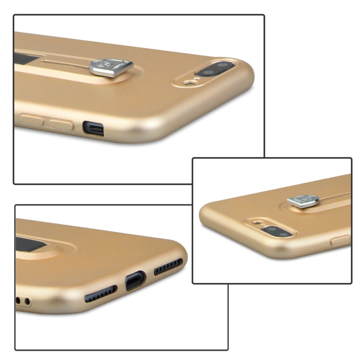 For iPhone 8 Plus & 7 Plus Ultra-thin Frosted PC + TPU Protective Back Case with Holder