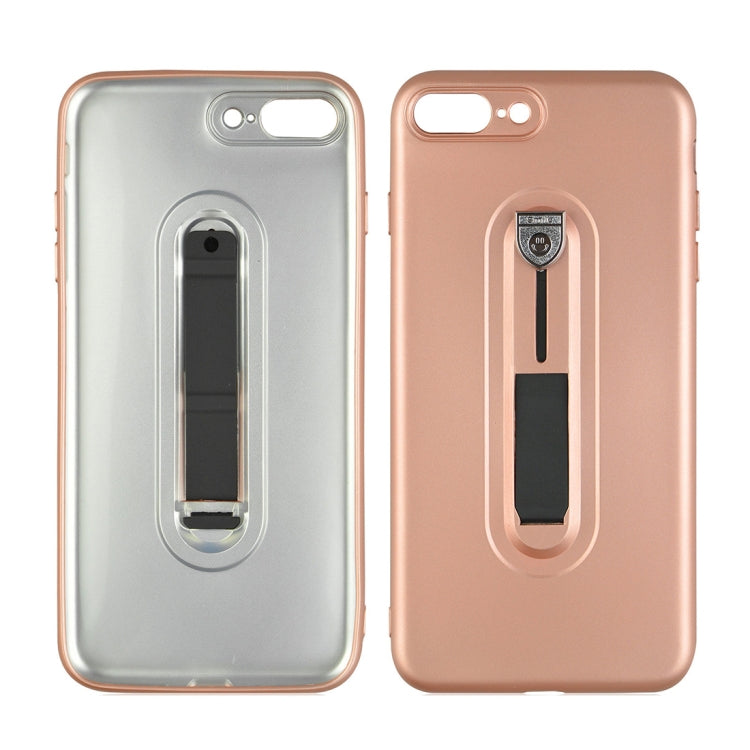 For iPhone 8 Plus & 7 Plus Ultra-thin Frosted PC + TPU Protective Back Case with Holder