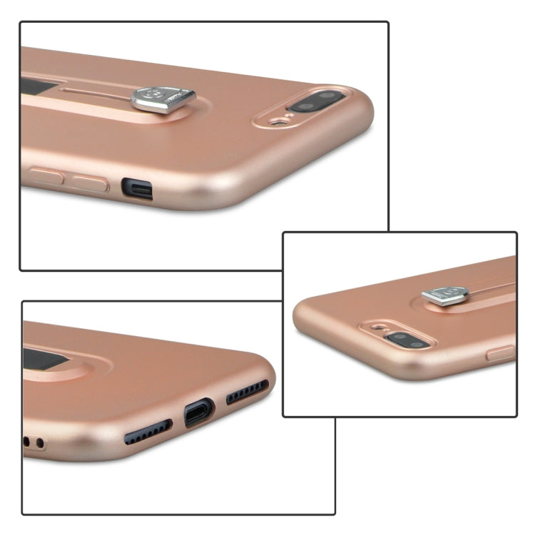 For iPhone 8 Plus & 7 Plus Ultra-thin Frosted PC + TPU Protective Back Case with Holder