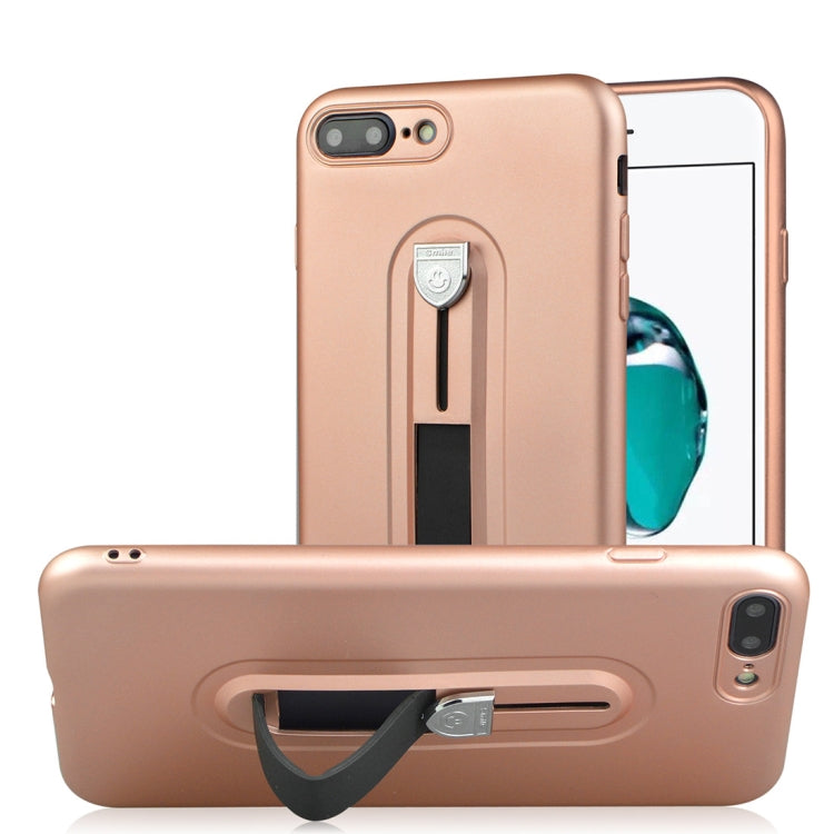 For iPhone 8 Plus & 7 Plus Ultra-thin Frosted PC + TPU Protective Back Case with Holder